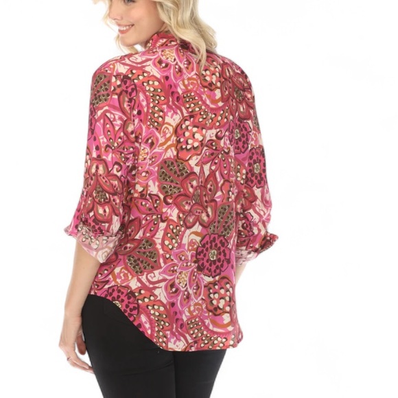 JOHNNY WAS Jade Dreams of Vivanna Silk
Shirt XL NWT - Picture 4 of 12